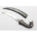 Dagger Knife Steel Blade Silver Wire Work crocodile face Handle sheath P 202